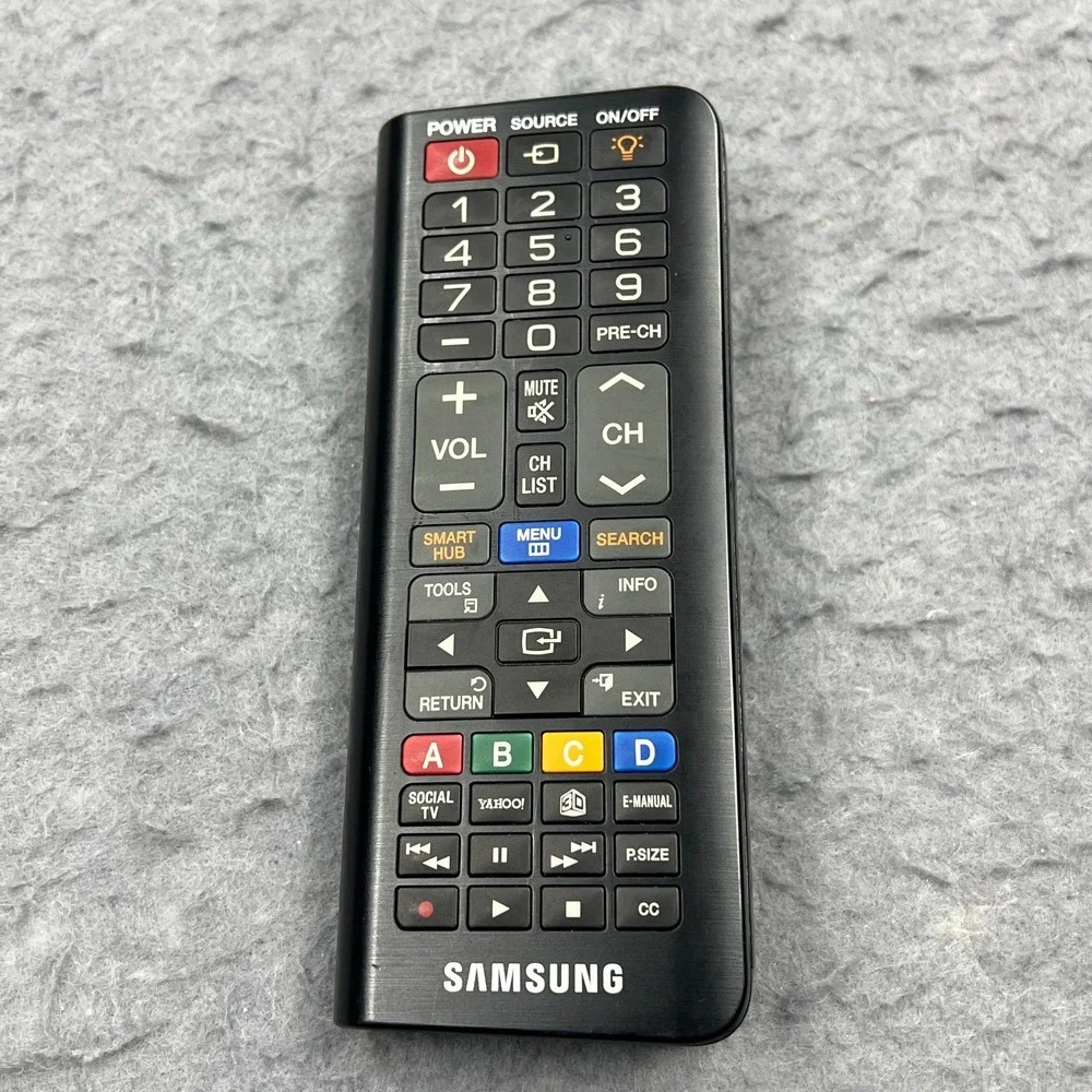Samsung BN59-01134A‎ QWERTY Keyboard Plasma TV Remote Black Double Sided Works